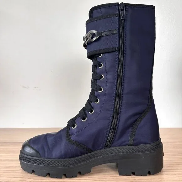 Madison Maison x Palladium Ranger Boot Women Sz 6 Vegan Navy RARE 90's $495 - Picture 2 of 15
